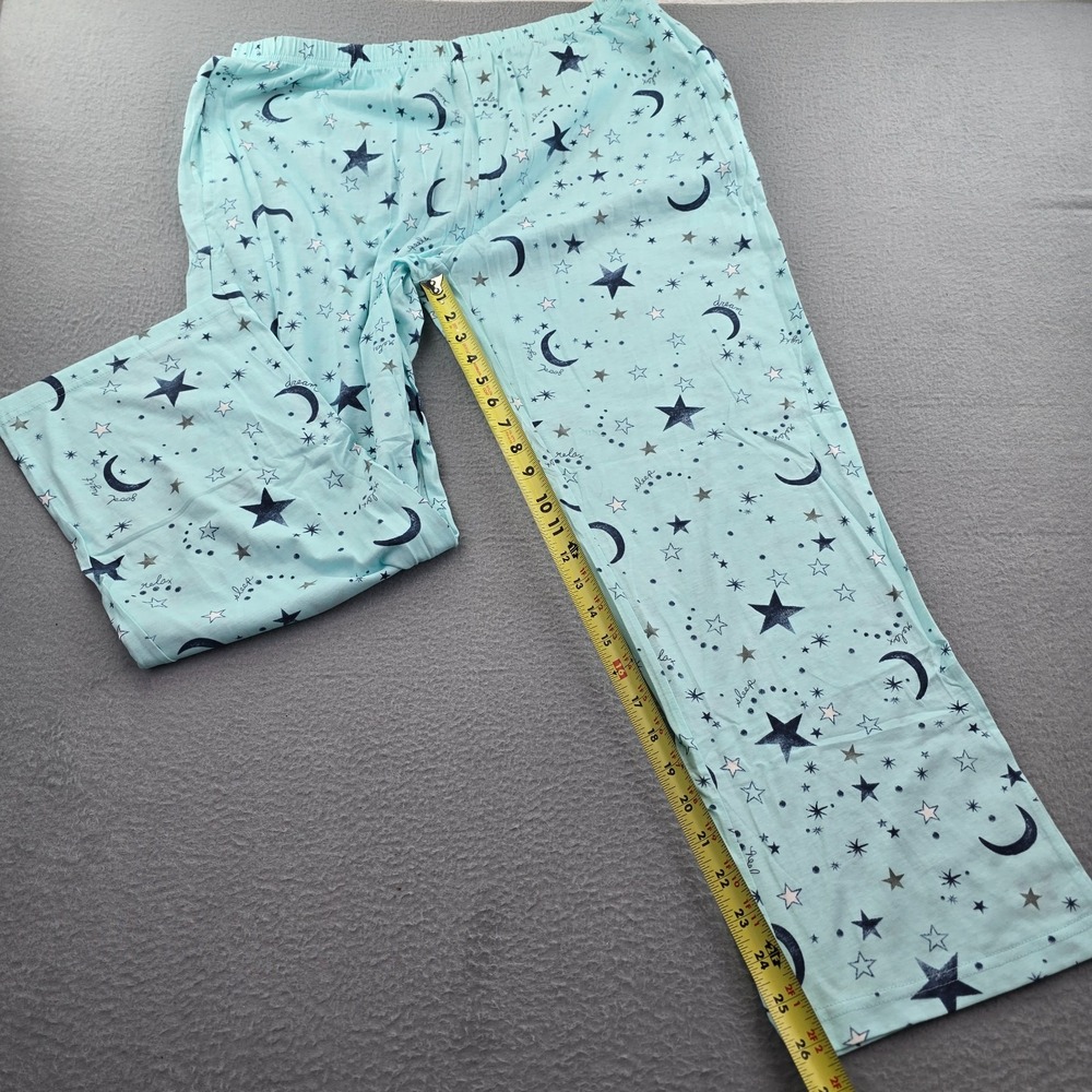 Pnaeong Pajama Set Womens Large Blue Celestial Print Cotton Loose Fit Sleepwear - Picture 5 of 8